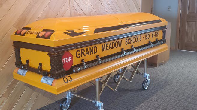 School bus casket